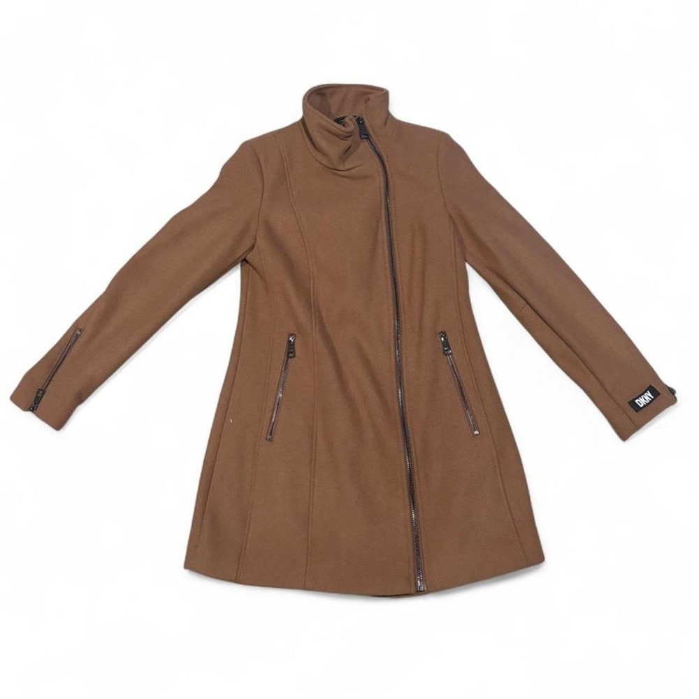 DKNY Winter Wool Coat Stand Collar XXS New With Tags